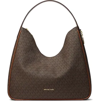 Michael Kors Nayla Medium Signature Logo Shoulder Bag Brown