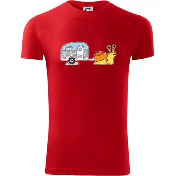 Šnečí obytňák - Viper FIT - Pánské zůžené tričko - M ( Červená )