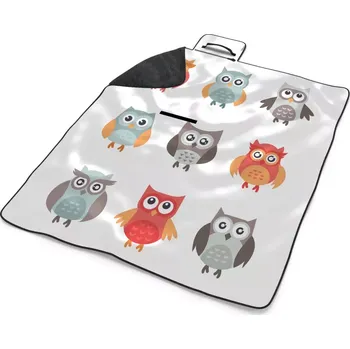 deka Sablio Plážová deka Sovy 2: 200x140 cm