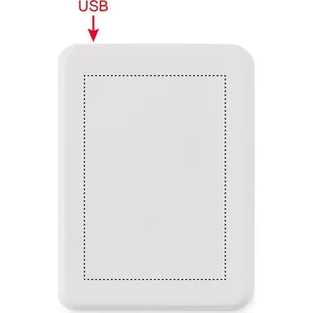 Powerbanka Powerbanka 5000 mAh 5 SIDE 1, 65x45mm Tamponový tisk, 1 barva