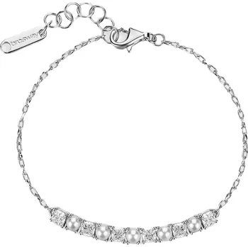 Náramek Brosway Stříbrný náramek se zirkony a umělými perlami Infinite White Fancy FIW172 + 2 měsíce na vrácení zboží