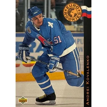 Sběratelská karetní hra insert RC karta ANDREI KOVALENKO 92-93 UD Euro-Rookies číslo ER14