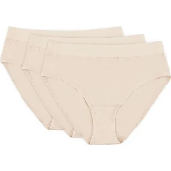 Kalhotky Dámské kalhotky GORTEKS Alana cotton panty triple pack BEIGE 40