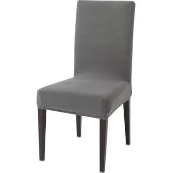 Potah na židli Elastické potahy na sedáky židlí, šedé – sada 8 ks