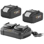 Procraft aku sada 20V 20/8 2x8Ah aku baterie a dvojnabíječka 20/2