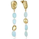 Viceroy Pozlacené visací náušnice s amazonitem Chic 14163E01016 + 2 měsíce na vrácení zboží