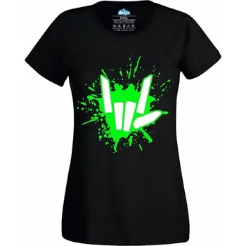 Dámské tričko Dámské tričko Neonový Paroháč (Velikost: M, Barva: Černá)