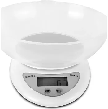 Kuchyňská váha Elektronická kuchyňská váha s miskou 5 kg, přesnost 1 g