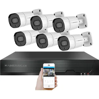 Kompletní kamerový systém PoE IP 6 kamerový set XM-608B 4MPx, CZ menu
