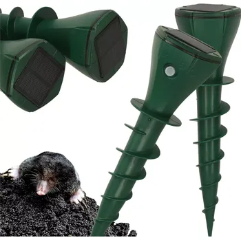 Odpuzovač zvířat Solární vibrační odpuzovač krtků a hlodavců, sada 2 ks