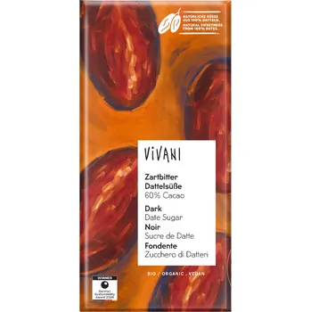 Čokoláda Čokoláda hořká s datlemi BIO vegan - Vivani 80g