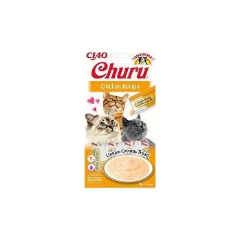 Pamlsek pro kočku Churu Cat Skin&Coat Chicken Recipe 4x14g