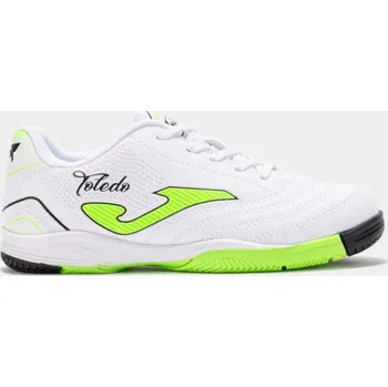 Pánská sálová obuv Sálovky Joma Toledo JR 2502 Indoor bílá-zelená TOJS2502IN