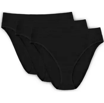 Kalhotky Dámské kalhotky GORTEKS Klara cotton panty triple pack BLACK 38
