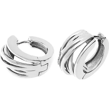 Souprava šperků MPM Dámské ocelové nerezové náušnice 8052 - stříbrné barvy