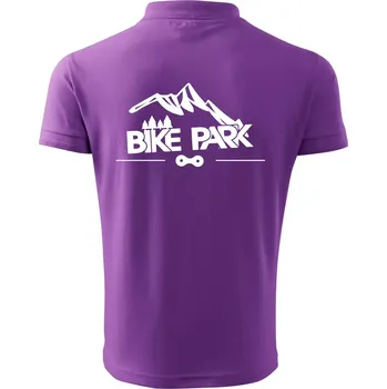 Pánská košile Bike park hory - Polokošile pánská Pique Polo 203 - 2XL ( Fialová )