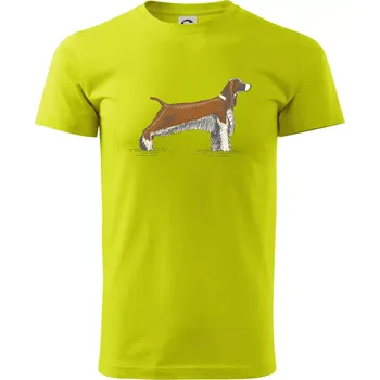 Pánská móda Vintage Springer spaniel - Klasické pánské triko vyšší gramáže - 3XL ( Limetková )
