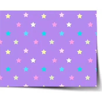 Plakát Sablio Plakát Hvězdy na fialové - 60x40 cm