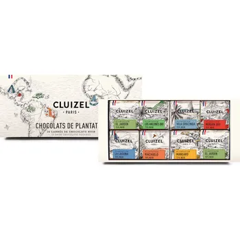 Čokoláda Michel Cluizel Degustační sada Etui Chocolats de Plantation No.16, 80 g