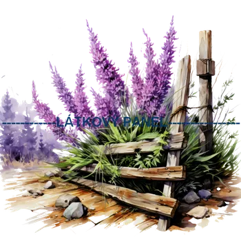 Látkový panel - Levandule - LE-114 Velikost: 15x15cm, Materiál: Kočárkovina