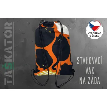Sportovní vak TAŠKÁTOR stahovací vak na záda - kočky