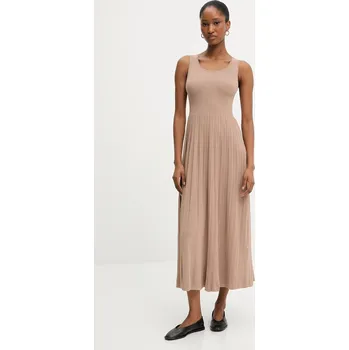 Dámské šaty Šaty Weekend Max Mara MARKUS béžová barva, midi, 2525326011600 80X, vel. L