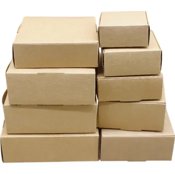 Dárková krabička 6,5 x 6,5 x 3 cm Kartonová krabice v různých barvách Elegantní obal na šperky svatební výslužky cukrovinky a malé ručně vyráběné dárky hnědá