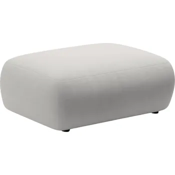 Taburet Micadoni Světle šedá sametová podnožka Kate 99 x 60 cm