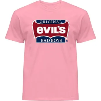 Pánská móda panske-levne-bavlnene-tricko-digi-potisk-original-evils Barva: Pink neo - pastelově růžová, velikost: XS