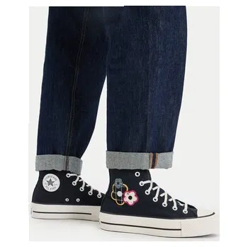 Dámská obuv Plátěnky Converse Chuck Taylor All Star Lift Platform Floral Patchwork A15534C Černá 40
