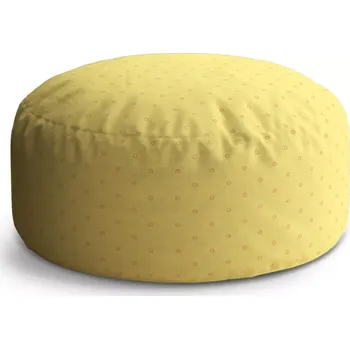 Taburet Sablio Taburet Circle Červené kroužky na žluté: 38x48 cm