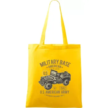 American Army Jeep - Taška bavlněná - 42 x 38 cm ( Žlutá )