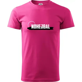 Pánská móda Nohejbal nápis - Klasické pánské triko vyšší gramáže - XL ( Purpurová )