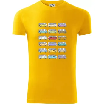 Pánské tričko Dovolená obytňákem - Viper FIT - Pánské zůžené tričko - S ( Žlutá )