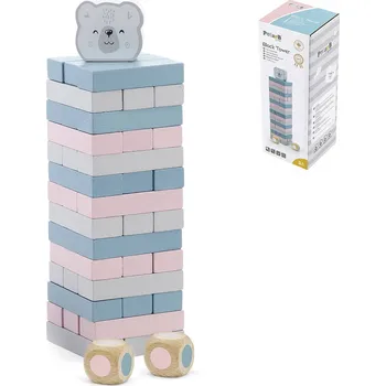 Dřevěná hračka VIGA DŘEVO PolarB Hra věž balanční Jenga 54 dílků *DŘEVĚNÉ HRAČKY* | 1037