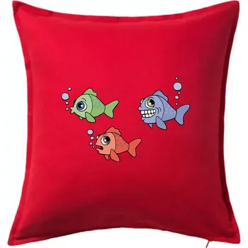 Polštář Prdící ryba (Hana-creative) - Polštář 50x50 - 50x50 - Pouze potah ( Červená )