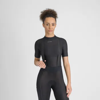 cyklistický dres SPORTFUL Cyklistické triko s krátkým rukávem - WINTER LAYER W - černá L