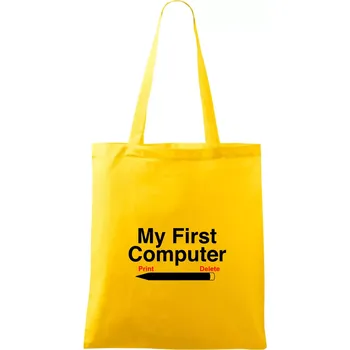 My First Computer - Taška bavlněná - 42 x 38 cm ( Žlutá )