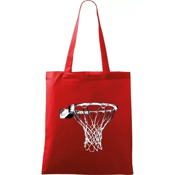 Nákupní taška Basketbalový koš - Taška bavlněná - 42 x 38 cm ( Červená )