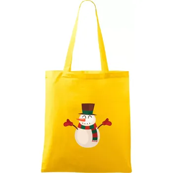 Vánoční sněhulák - Taška bavlněná - 42 x 38 cm ( Žlutá )