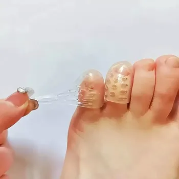 Silikonové chrániče a separátory prstů – transparentní, 10 ks