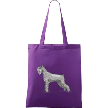 Vintage Schnauzer - Taška bavlněná - 42 x 38 cm ( Fialová )
