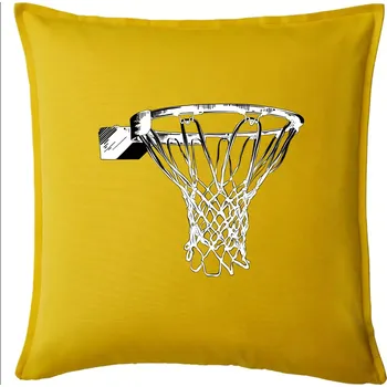 Polštář Basketbalový koš - Polštář 50x50 - 50x50 - Pouze potah ( Žlutá )