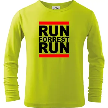Dětská móda Run Forrest Run - Triko dětské Long Sleeve - 122 cm/6 let ( Limetková )