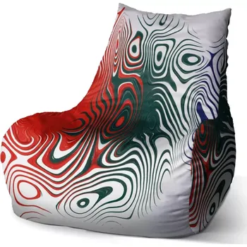 Sedací pytel Sablio Sedací vak Bean Dvoubarevná abstrakce - 100 x 90 x 45 cm