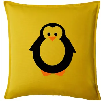 Polštář Tučňák obrys - Polštář 50x50 - 50x50 - Pouze potah ( Žlutá )