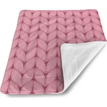 deka Sablio Deka pro miminko Růžové pletení z vlny - 80x100 cm