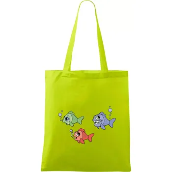 Prdící ryba (Hana-creative) - Taška bavlněná - 42 x 38 cm ( Limetková )