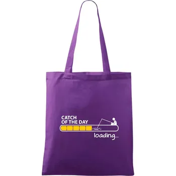 Rybaření - Catch of the day - Taška bavlněná - 42 x 38 cm ( Fialová )