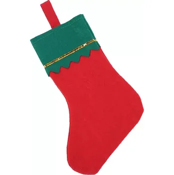 Vánoční dekorace Sada 12× vánoční punčocha na dárky s motivem sněhuláka 34 × 16 cm